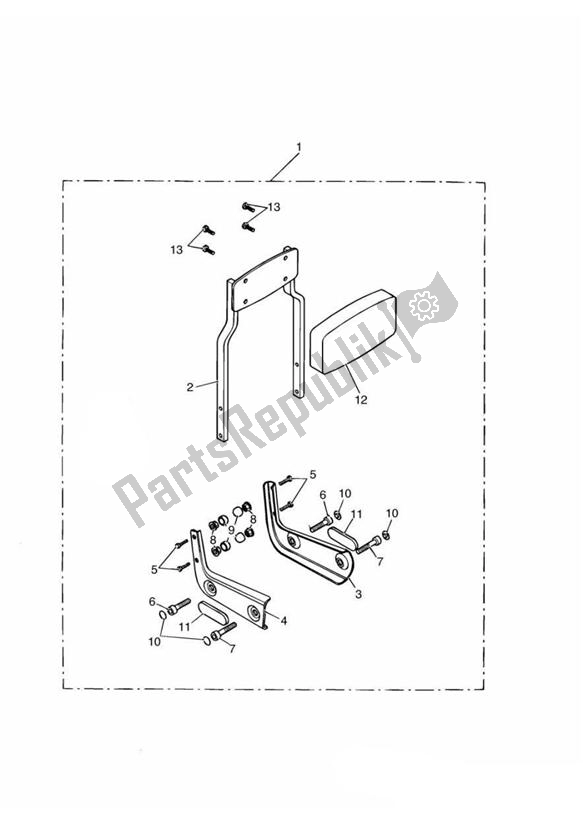 Tutte le parti per il Sissy Bar Tall Kit del Triumph America Carburettor 790 2002 - 2007